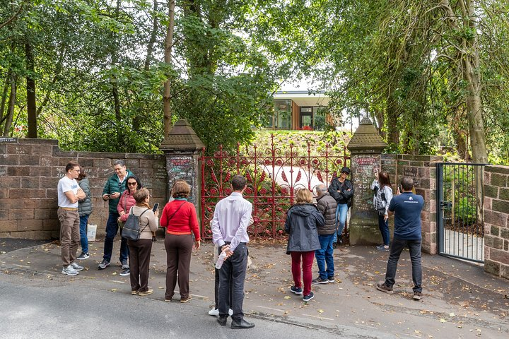 The famous gates - the original gates are in the gardens at Strawberry Field